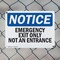 Signmission Exit Sign, Plastic, 10 in W, 7 in H, Emergency Exit Only Not An Entrance OS-2PACK-NS-P-710-L-11820 - alternate 7